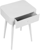 Rylan Night Stand - Modern Metal Storage Table with Drawer for a Stylish and Minimalist Bedroom Decor