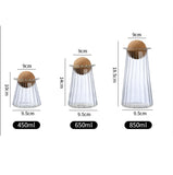 Glass Coffee Storage Jar with Cork Lid Canister
