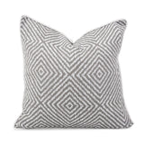 24 x 24 Outdoor Pillow Helm Pewter- Down Alternative Insert