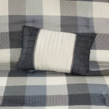 Cabin Farmhouse Buffalo Check Comforter, Grey
