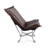 Scroll Puff Chair Avanti Pecan Titanium Frame