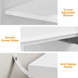 Wholesale 59” Large Extendable Makeup Vanity Desk, Corner Vanity Table