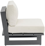 Maldives Outdoor Patio Chair - Contemporary Modular Design with Durable Aluminum Frame for Your Deck