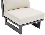 Maldives Outdoor Patio Chair - Contemporary Modular Design with Durable Aluminum Frame for Your Deck
