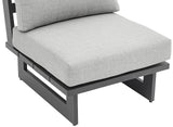 Maldives Outdoor Patio Chair - Contemporary Modular Design with Durable Aluminum Frame for Your Deck