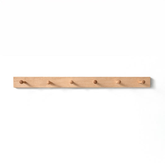 Classic Wooden Wall Coat Rack with Shaker Pegs