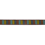 Jabulani Beaded Leather 14" Dog Collar - Mountain Stream