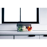 2 Piece Set (1 Container + 1 Lid) 11 Cup Rectangular Glass Storage Containers, White