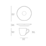 Latte Espresso Cup & Saucer Ceramic Set, 4.1oz