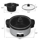 4QT Programmable Slow Cooker with Locking Lid