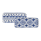 RECTANGULAR PLATTER MEDIUM ORGANIC STONEWARE Ø 12.99x5.12" SET OF 2 DESIGNS MAYA