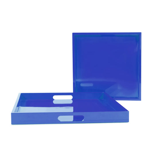 Saint Tropez Square Tray Set of 2 - Classic Navy