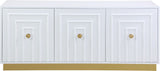Cosmopolitan Acrylic Contemporary Sideboard Buffet with Gold Accents for Stylish Dining Spaces