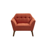 Modern Mid-Century Accent Arm Chair, Spice Red *