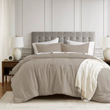 Waffle Weave Textured All Season Comforter Set, Neutral