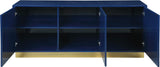Cosmopolitan Acrylic Contemporary Sideboard Buffet with Gold Accents for Stylish Dining Spaces