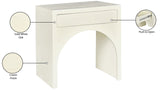 June Elegant Mid Century Night Stand with Curved Design and Push-to-Open Drawer for Storage