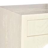 June Elegant Mid Century Night Stand with Curved Design and Push-to-Open Drawer for Storage