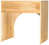June Elegant Mid Century Night Stand with Curved Design and Push-to-Open Drawer for Storage