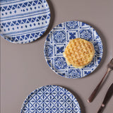 DESSERT PLATE BIO STONEWARE Ø 8.46" - SET OF 3 DESIGNS MAYA