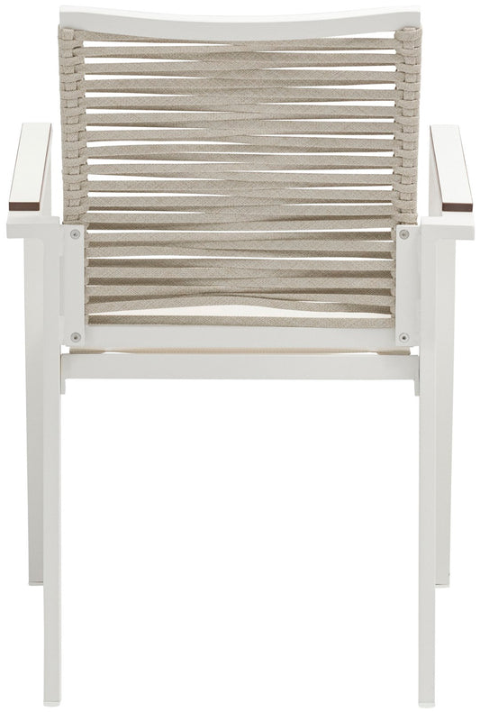 Maldives Outdoor Patio Dining Arm Chairs - Set of 2, Stylish Aluminum Frame for Ultimate Comfort
