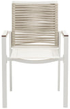 Maldives Outdoor Patio Dining Arm Chairs - Set of 2, Stylish Aluminum Frame for Ultimate Comfort