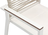 Maldives Outdoor Patio Dining Arm Chairs - Set of 2, Stylish Aluminum Frame for Ultimate Comfort