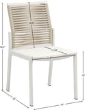 Maldives Contemporary Outdoor Patio Dining Side Chair Set - Stylish Weather-Resistant Comfort