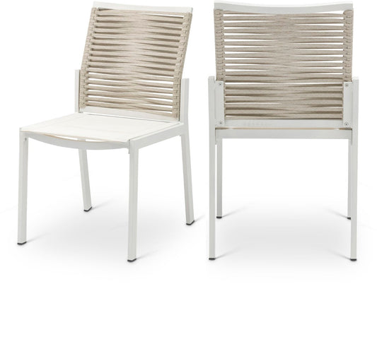 Maldives Contemporary Outdoor Patio Dining Side Chair Set - Stylish Weather-Resistant Comfort