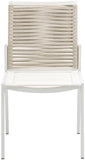 Maldives Contemporary Outdoor Patio Dining Side Chair Set - Stylish Weather-Resistant Comfort