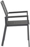 Maldives Outdoor Patio Dining Arm Chairs - Set of 2, Stylish Aluminum Frame for Ultimate Comfort