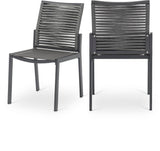 Maldives Contemporary Outdoor Patio Dining Side Chair Set - Stylish Weather-Resistant Comfort
