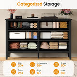 Wholesale 47" 6-Drawer Fluted Dresser, Eco-Friendly & Water-Resistant