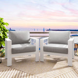 Patio Furniture Metal Armchair, 2 Pcs