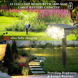 2-Pack Solar Landscape Spotlights Outdoor IPX7