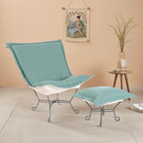 Puff Ottoman Cushion Sterling Breeze -Cushion and Cover Only