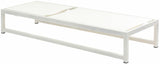 Maldives Outdoor Adjustable Chaise Lounge Chair - Stylish White Aluminum Frame for Ultimate Relaxation