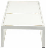 Maldives Outdoor Adjustable Chaise Lounge Chair - Stylish White Aluminum Frame for Ultimate Relaxation