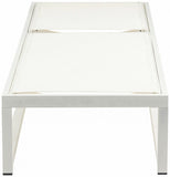 Maldives Outdoor Adjustable Chaise Lounge Chair - Stylish White Aluminum Frame for Ultimate Relaxation