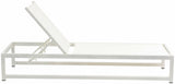 Maldives Outdoor Adjustable Chaise Lounge Chair - Stylish White Aluminum Frame for Ultimate Relaxation