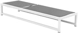 Maldives Outdoor Adjustable Chaise Lounge Chair - Stylish White Aluminum Frame for Ultimate Relaxation