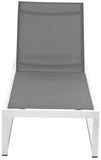 Maldives Outdoor Adjustable Chaise Lounge Chair - Stylish White Aluminum Frame for Ultimate Relaxation