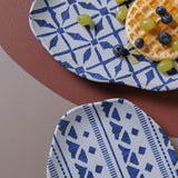 SHALLOW OVAL PLATTER MEDIUM BIO STONEWARE Ø 11.81x7.87" SET OF 2 DESIGNS MAYA