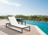 Maldives Outdoor Adjustable Chaise Lounge Chair - Stylish White Aluminum Frame for Ultimate Relaxation