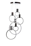 Hong Kong LED Circular Chandelier // Chrome