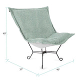 Patio Scroll Puff Chair Titanium- Alicante Breeze