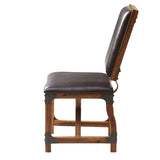 Vintage Industrial Pu Leathered Dining Side Chair