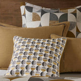 Wholesale Geometric Jacquard Oversized Duvet Style Comforter Set, Gold