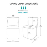 Cube-Inspired Curved Back Dining Motion Chair, Cream