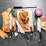 7-Piece Laguiole Pakkawood Knife Set & Sharpener